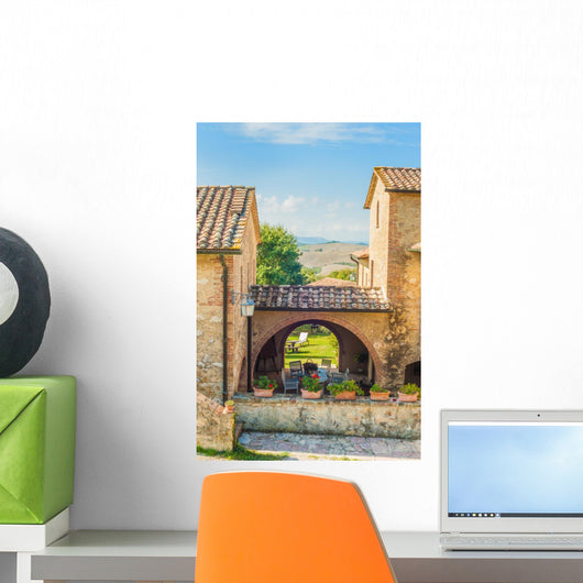 Tuscan residence with views of the landscape Wall Mural