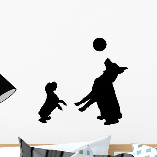 Pet Dogs Playing Wall Decal