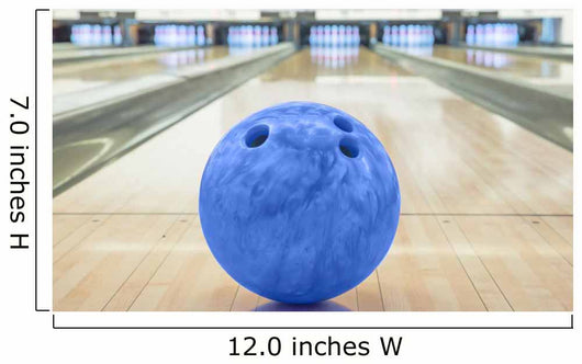 Balls on bowling alley against ten pins Wall Mural