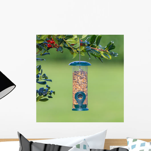 Bird Feeder Full Seeds Wall Decal