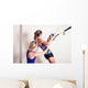 Athletic woman and personal trainer Wall Mural
