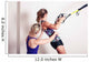 Athletic woman and personal trainer Wall Mural