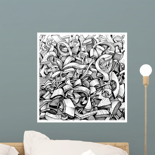 Abstract doodles Wall Mural