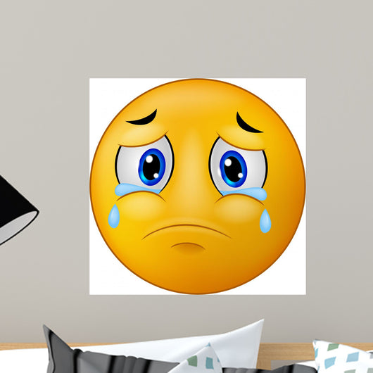 Sad Smiley Emoticon Wall Decal