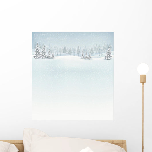 Christmas Winter Landscape 2 Wall Decal