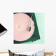 Vintage turntable with pink vinyl record Wall Mural