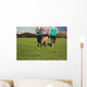 Three women running in the park Wall Mural
