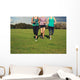 Three women running in the park Wall Mural