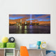 New York City skyline with 9-11 tribute light Wall Mural