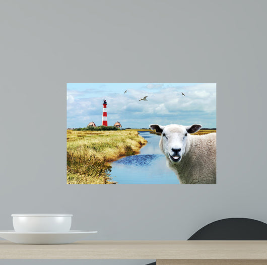 Freundliches Schaf Nordfriesland Wall Decal