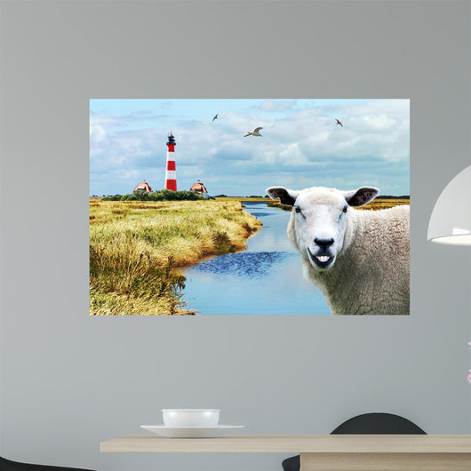 Freundliches Schaf Nordfriesland Wall Decal