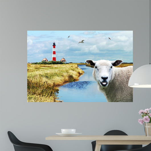Freundliches Schaf Nordfriesland Wall Decal