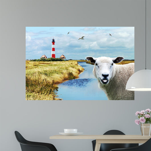 Freundliches Schaf Nordfriesland Wall Decal