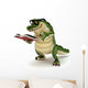 Croc reading book Wall Decal