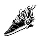 Illustration with Silhouette Running Wall Decal