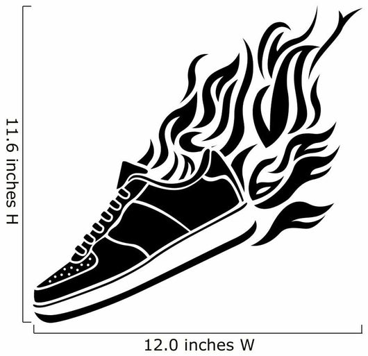 Illustration with Silhouette Running Wall Decal