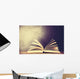 Opened book on a table. Wall Mural