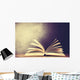 Opened book on a table. Wall Mural