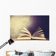 Opened book on a table. Wall Mural