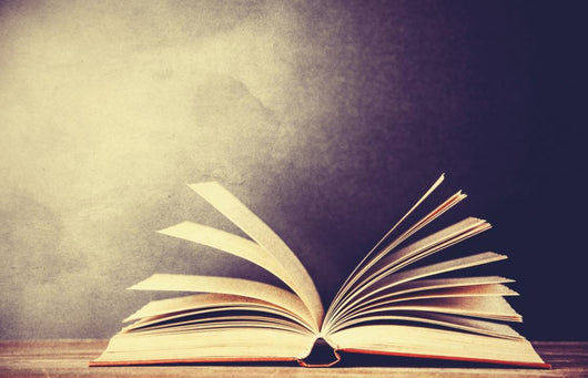Opened Book On A Table. Wall Decal