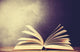 Opened Book On A Table. Wall Decal