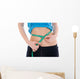 Fitness Concept Girl with Wall Decal