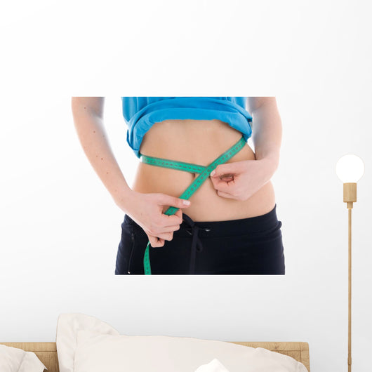 Fitness Concept Girl with Wall Decal
