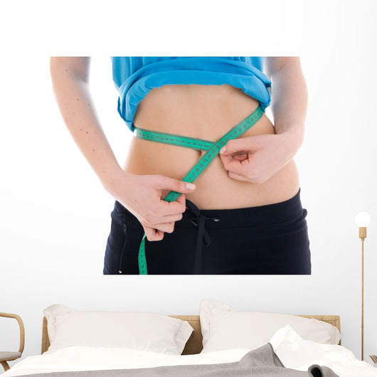 Fitness Concept Girl with Wall Decal