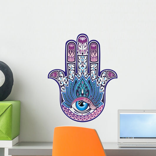 Hamsa hand with eye Wall Decal