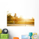 Jogging woman running in park  Wall Mural
