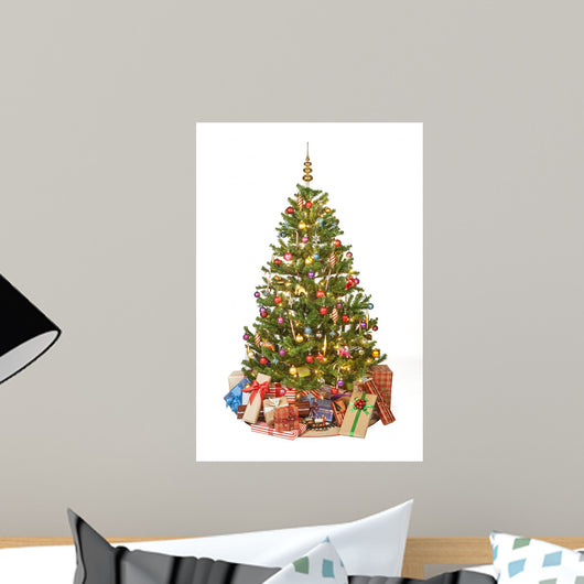 Christmas Tree with Presents Wall Decal