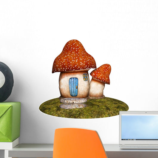 Fantasy Mushroom House Wall Decal
