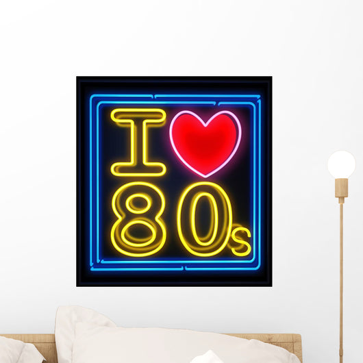 I love the 80s neon Wall Mural