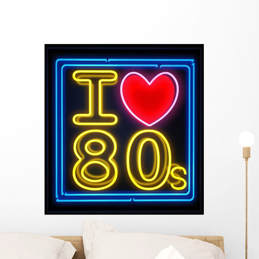 I love the 80s neon Wall Mural