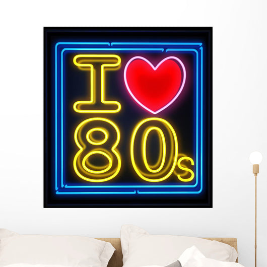 I love the 80s neon Wall Mural