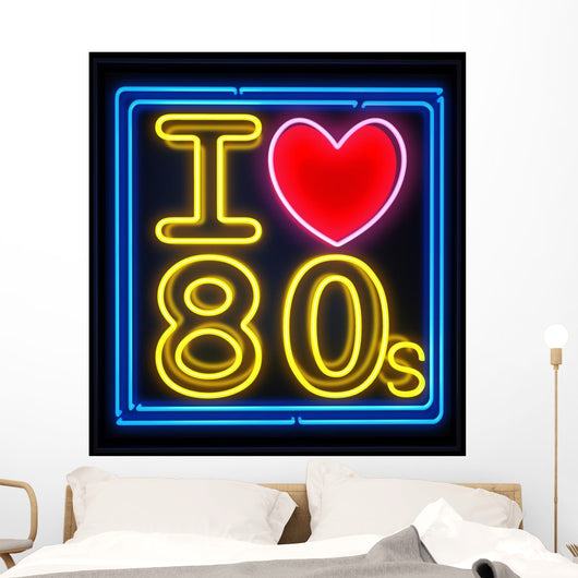 I love the 80s neon Wall Mural