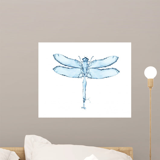Water splash dragonfly Wall Decal