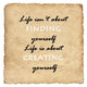 Inspirational motivating quote on old paper background Wall Decal