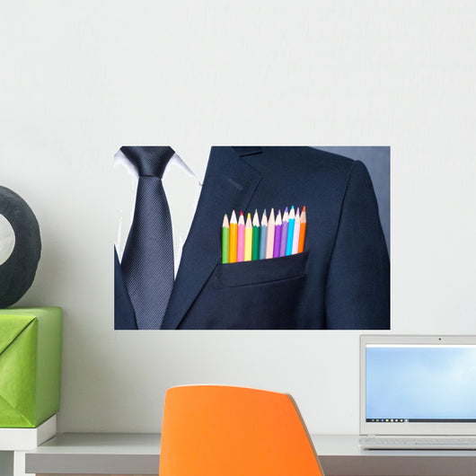 Multicolored businessman. Wall Mural