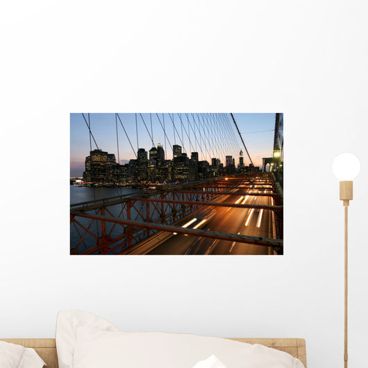 new york,brooklyn bridge Wall Mural
