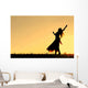 Woman Dancing Silhouette Wall Mural