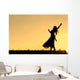 Woman Dancing Silhouette Wall Mural
