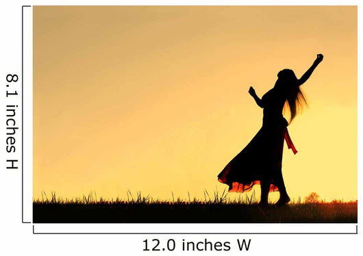Woman Dancing Silhouette Wall Mural