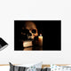 Skull On Book Wall Mural