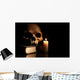 Skull On Book Wall Mural