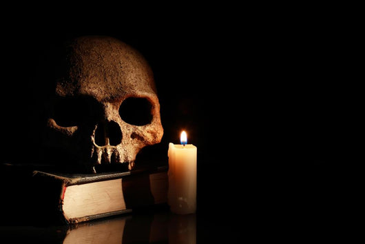 Skull On Book Wall Mural