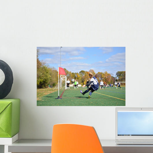 Lefty Corner Kick Wall Mural