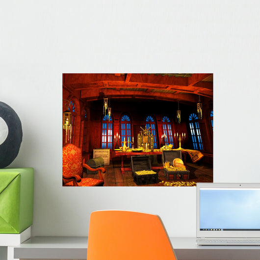 Pirate Ship, captain's cabine Wall Mural