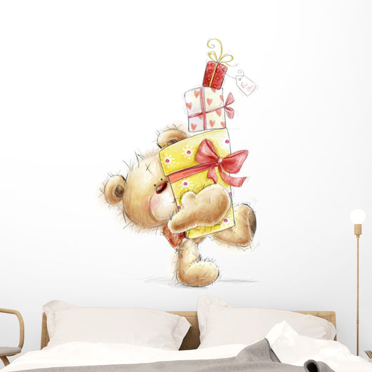 Birthday Teddy Bear Wall Decal