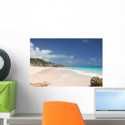 Pink Bermuda Beach Wall Mural